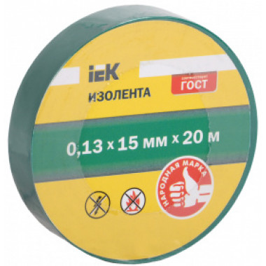 UIZ-13-15-20MS-K06 IEK Изолента 0,13х15мм зеленая 20м IEK