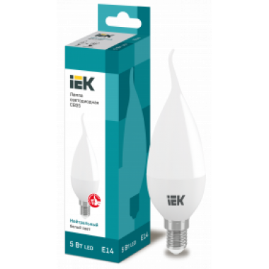 LLE-CB35-5-230-40-E14 IEK Лампа светодиодная CB35 свеча на ветру 5Вт 230В 4000К E14 IEK