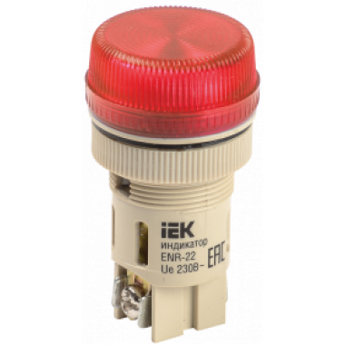 BLS40-ENR-K04 IEK Лампа ENR-22 сигнальная d=22мм красный неон/240В цилиндр IEK