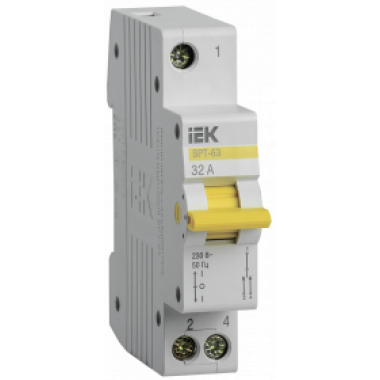 MPR10-1-032 IEK Выключатель-разъединитель трехпозиционный ВРТ-63 1P 32А