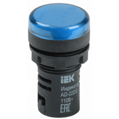 BLS10-ADDS-110-K07 IEK Лампа AD22DS(LED)матрица d=22мм синий 110В AC/DC IEK