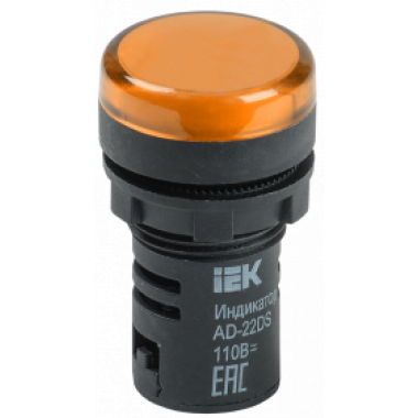 BLS10-ADDS-110-K05 IEK Лампа AD22DS(LED)матрица d=22мм желтый 110В AC/DC IEK