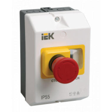DMS11D-PC55 IEK Защитная оболочка с кнопкой "Стоп" IP54 IEK