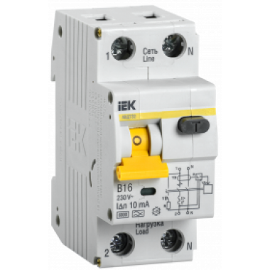 MAD22-5-016-B-10 IEK Автоматический выключатель дифференциального тока АВДТ32 B16 10мА