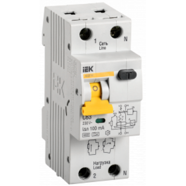 MAD22-5-063-C-100 IEK Автоматический выключатель дифференциального тока АВДТ32 C63 100мА