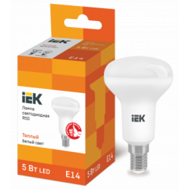 LLE-R50-5-230-30-E14 IEK Лампа светодиодная R50 рефлектор 5Вт 230В 3000К E14 IEK