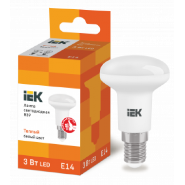 LLE-R39-3-230-30-E14 IEK Лампа светодиодная R39 рефлектор 3Вт 230В 3000К E14 IEK